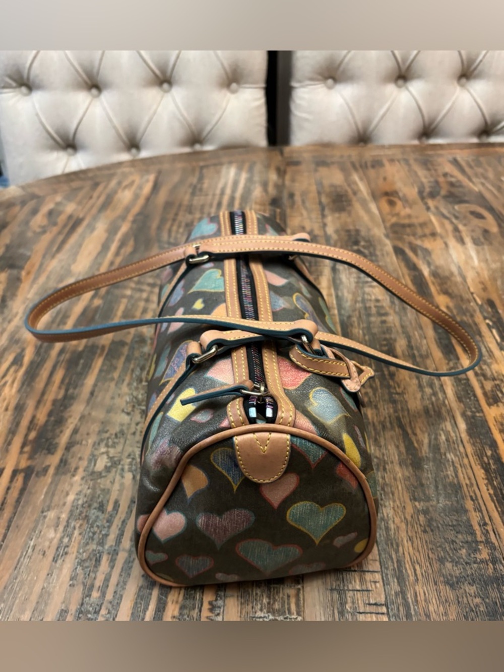Dooney & Bourke Crayon Doodle Barrel Bag - Picture 5 of 16